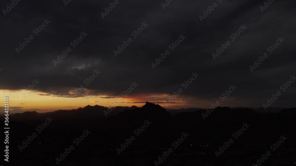A high definition aerial view of an Arizona sunset. A high definition aerial view of an Arizona sunset.