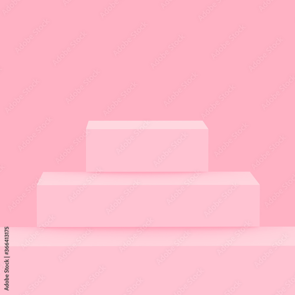 3d pink cube and box podium minimal scene studio background. Abstract 3d geometric shape object illustration render. Display for cosmetic fashion and valentine product. 3d pink cube and box podium minimal scene studio background. Abstract 3d geometric shape object illustration render. Display for cosmetic fashion and valentine product.