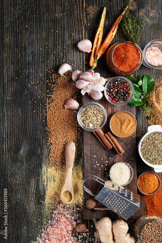 Various spices for cooking