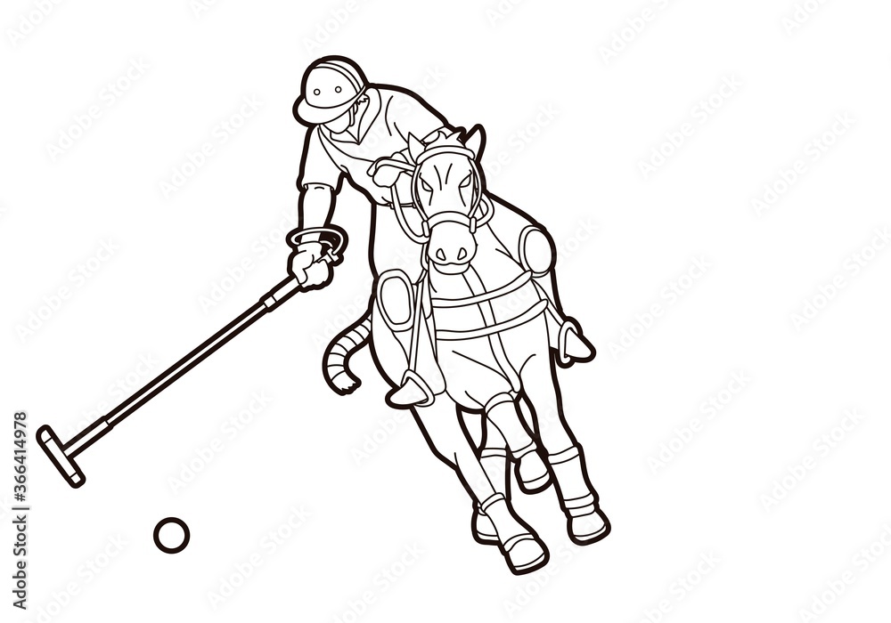 Polo Horse players sport cartoon graphic vector Polo Horse players sport cartoon graphic vector