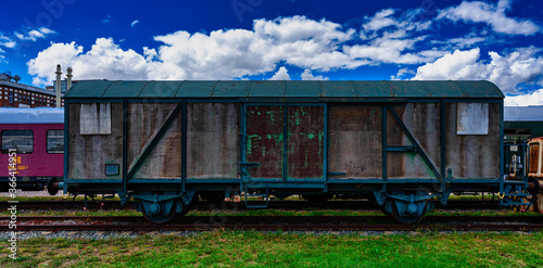 Εκτύπωση καμβά Old railrod wagon