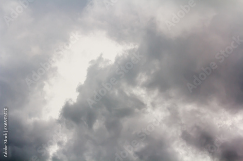 Overcast clouds in the sky are rain storms that are approaching heavily during the rainy season, which can cause flooding. Used as background images.