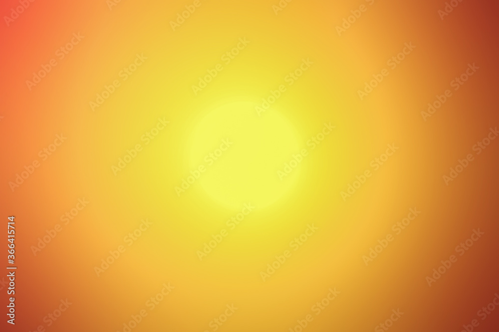 Obraz premium Abstract artistic illustration of orange to yellow gradient color background imply natural warm summer sunrise.Graphic image for silhouette background.