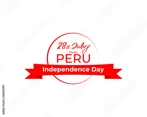 vector illustration for Peru independence day sticker 