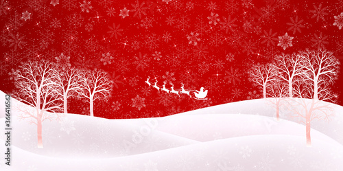 クリスマス　雪　冬　背景 