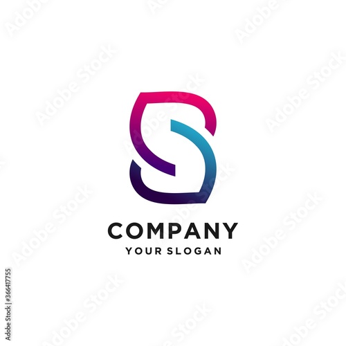 Letter S logo design inspiration with gradient modern concept