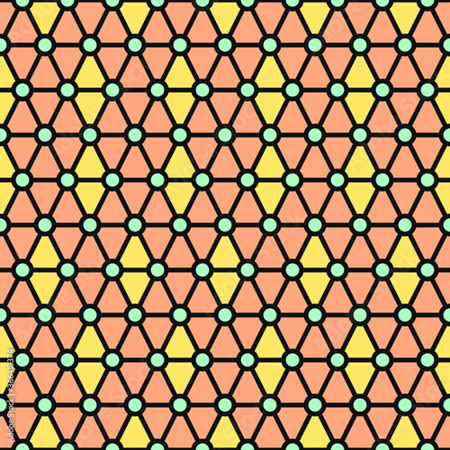 Seamless pattern vector design for tile and textile work