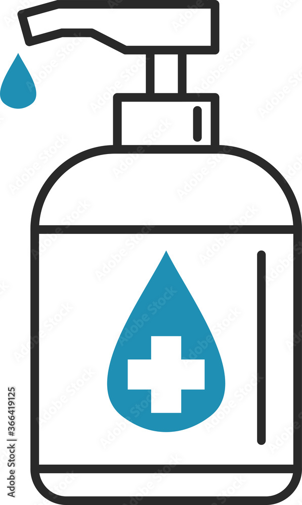 Hand sanitizer bottle isolated on white background. Personal protective equipment, disinfectant sprays to prevent viruses, coronavirus. Vector flat infographics illustration Hand sanitizer bottle isolated on white background. Personal protective equipment, disinfectant sprays to prevent viruses, coronavirus. Vector flat infographics illustration