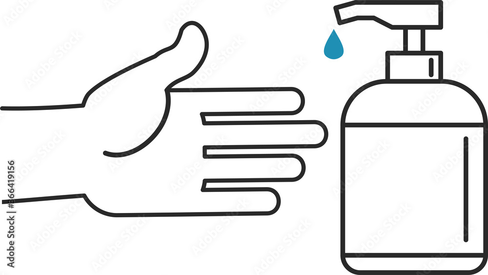 Hand sanitizer bottle, personal protective equipment, disinfectant sprays to prevent viruses, coronavirus. The hand reaches for the bottle of antiseptic. Vector flat infographics illustration Hand sanitizer bottle, personal protective equipment, disinfectant sprays to prevent viruses, coronavirus. The hand reaches for the bottle of antiseptic. Vector flat infographics illustration
