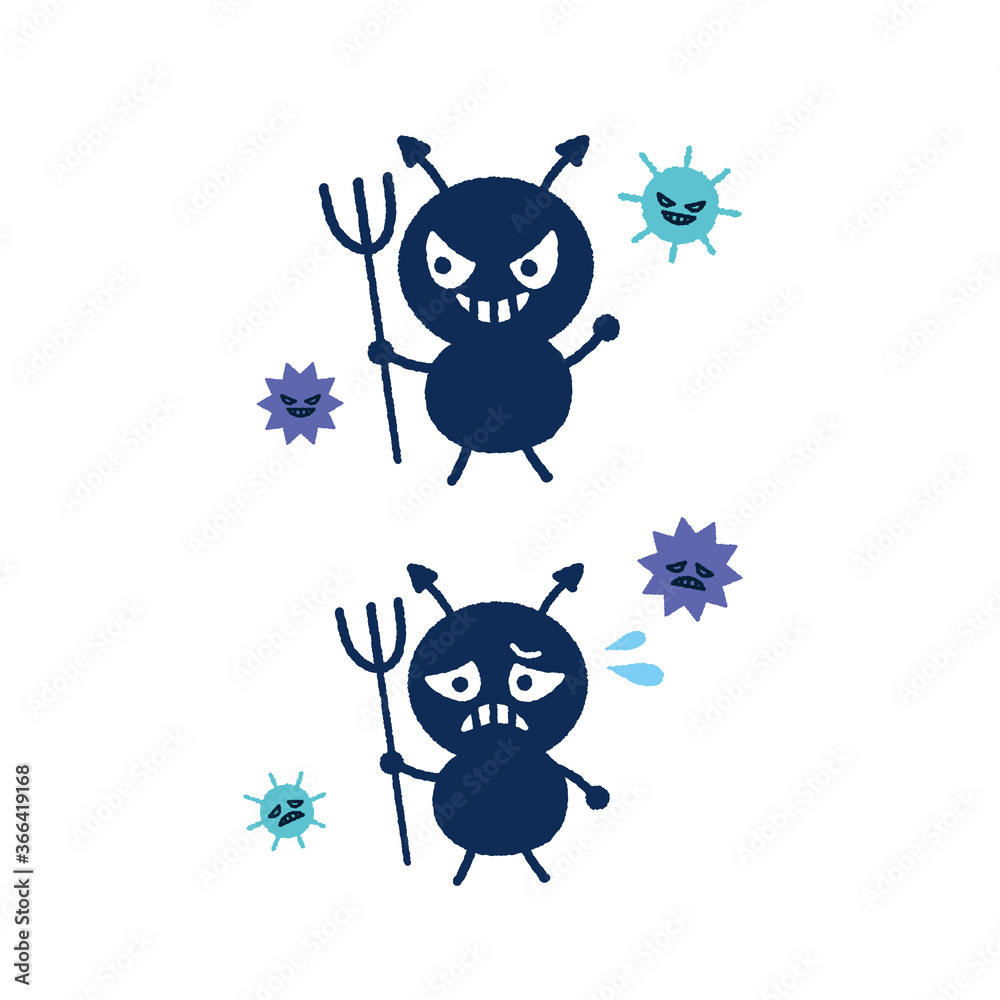 バイキンのキャラクターイラスト Stock ベクター Adobe Stock