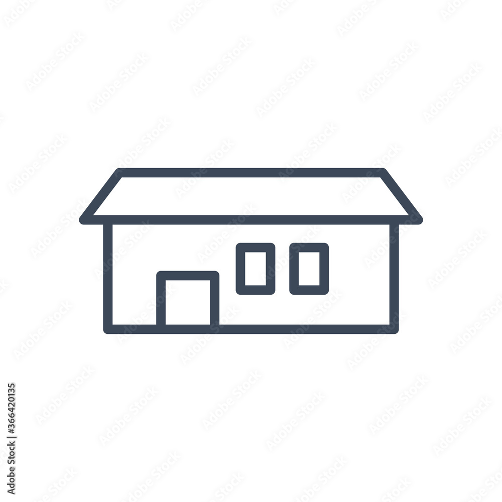 house with windows and door line style icon vector design house with windows and door line style icon vector design