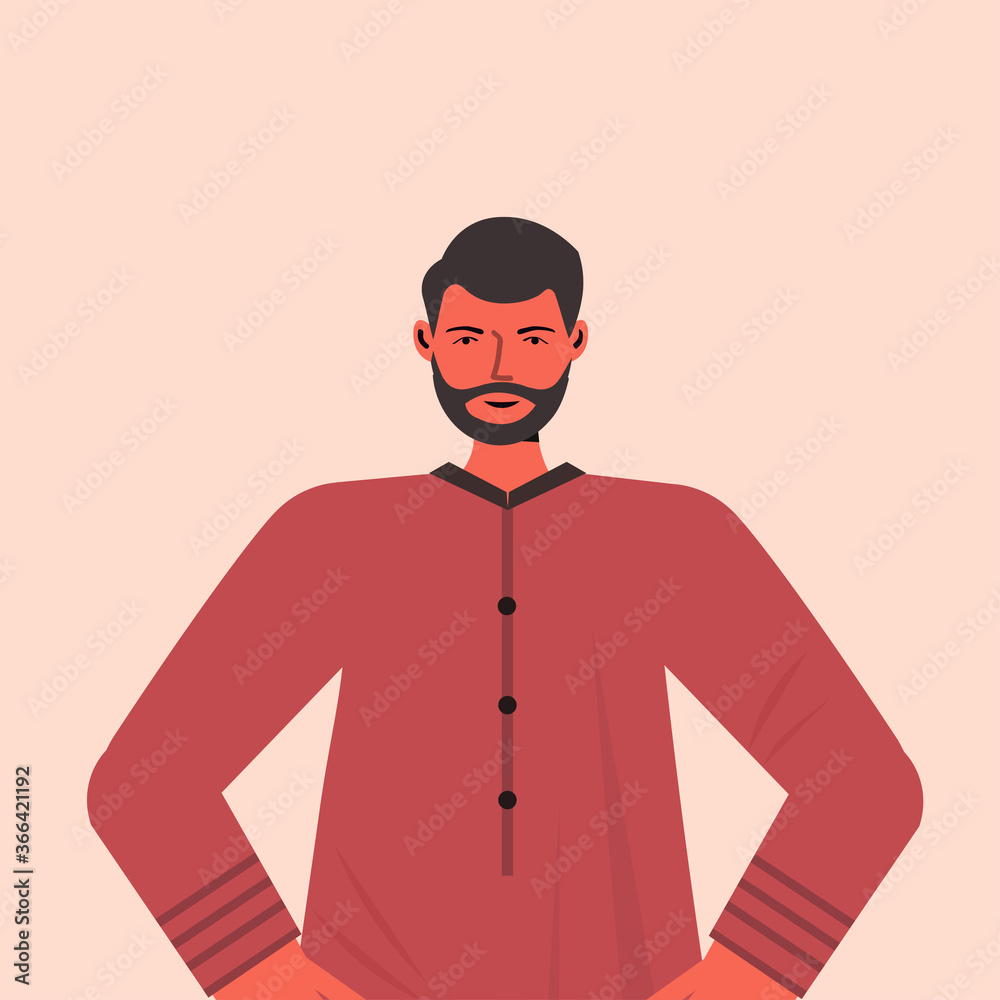 arabic man in traditional clothes arab male cartoon character portrait vector illustration arabic man in traditional clothes arab male cartoon character portrait vector illustration