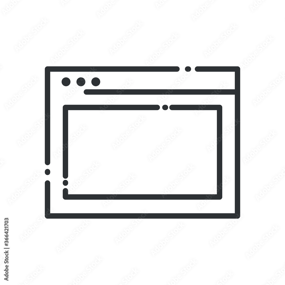 website page line style icon vector design website page line style icon vector design