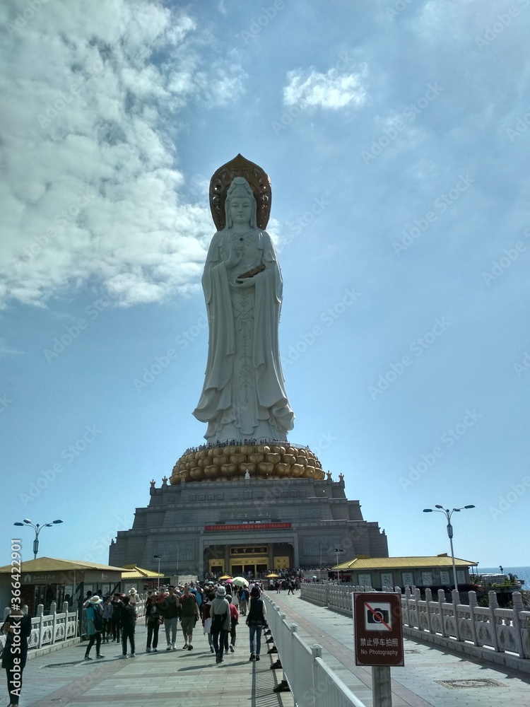 Fototapeta premium Nanshan statue on Hainan Island in China.