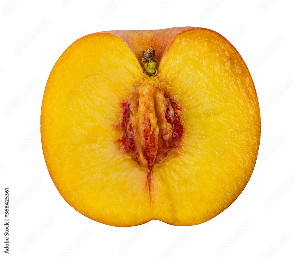 Peach isolated on white background with clipping path Peach isolated on white background with clipping path