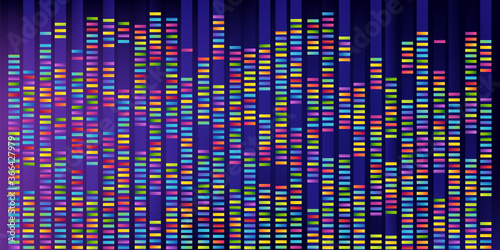Big data or genome map background. Colorful abstract scientific banner.