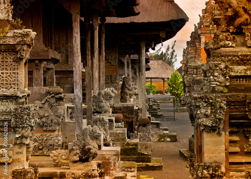 typical of shrine, balinese temple in Bali Indonesia using for worship and praying of Hindunese people photo