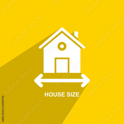 house size icon, Real estate icon vector