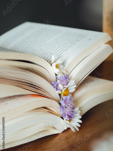 Books with flowers in it