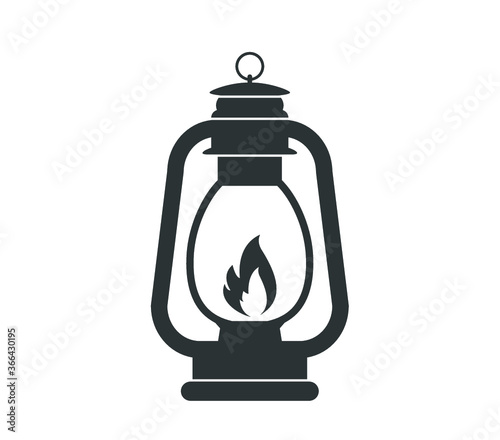 Camping lantern icon. Vector camp lamp. Lamp icon. 