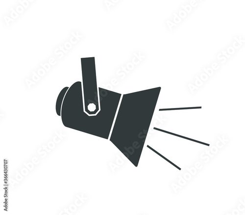 Spotlight lamp icon. Stage light icon.     Stage light  equipment  icon.