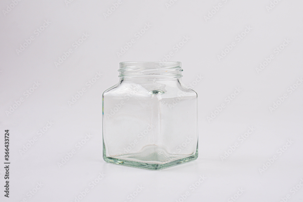 empty glass bottles on white background empty glass bottles on white background