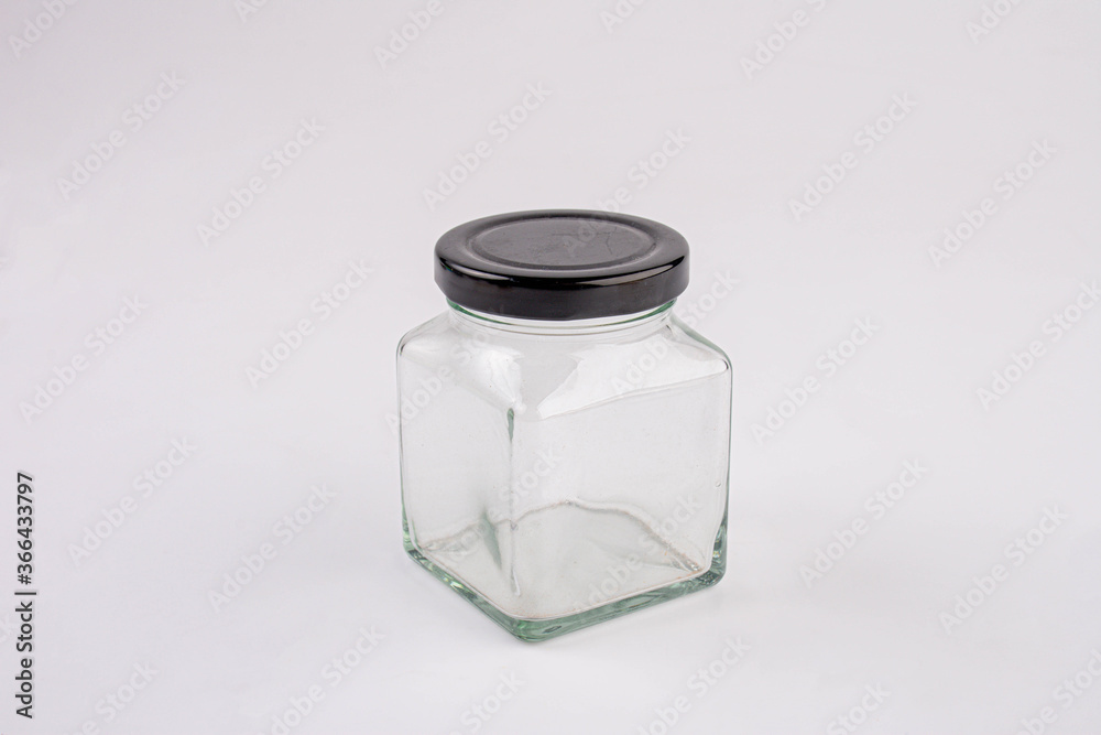 empty glass bottles on white background,Close-up empty glass bottles on white background,Close-up