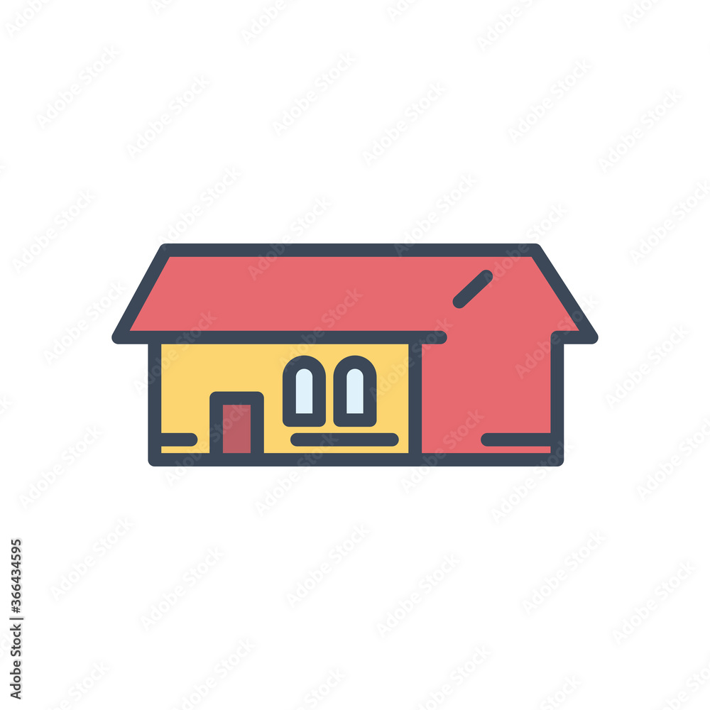 house with windows and door line and fill style icon vector design house with windows and door line and fill style icon vector design