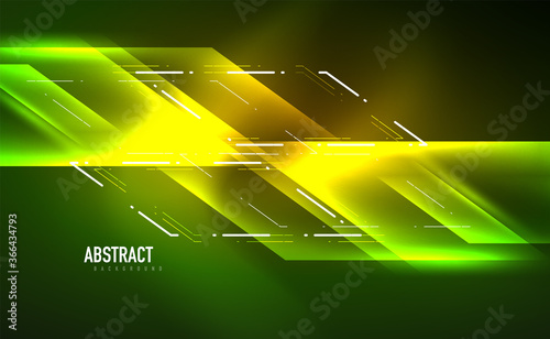 Dynamic neon shiny abstract background. Trendy abstract layout template for business or technology presentation, internet poster or web brochure cover, wallpaper