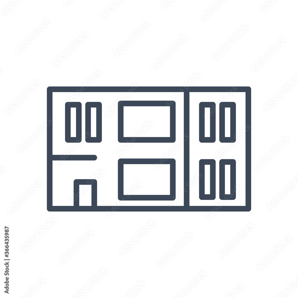 city building with windows line style icon vector design city building with windows line style icon vector design