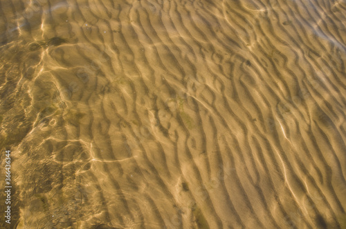 sand waves pattern under the water
