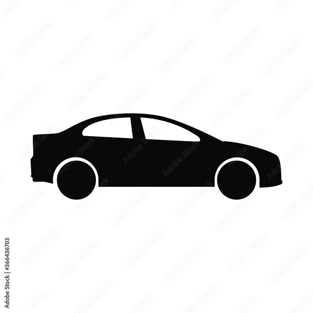 Car silhouette icon side view