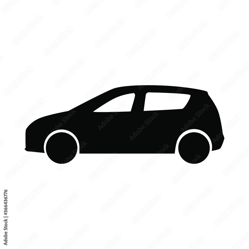 Car silhouette icon side view Car silhouette icon side view