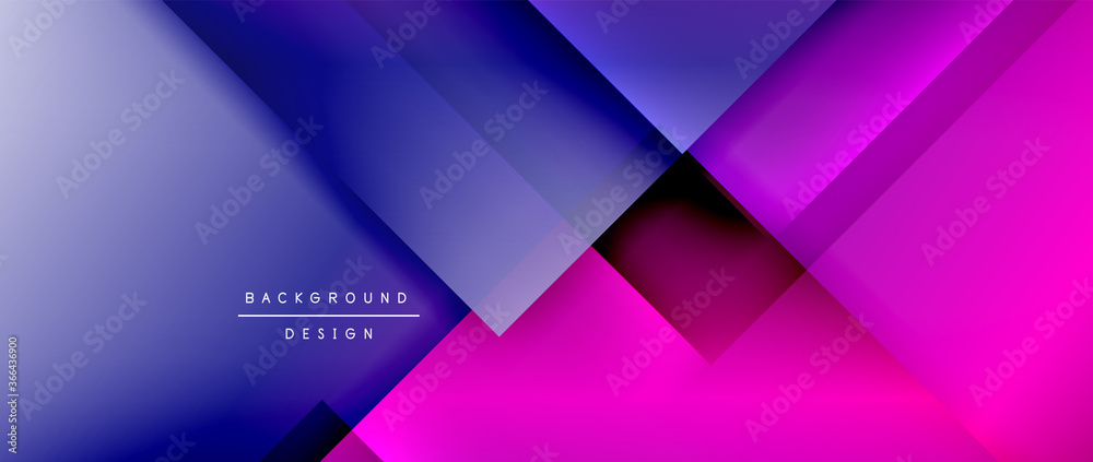 Square shapes composition, fluid gradient geometric abstract background. 3D shadow effects, modern design template Square shapes composition, fluid gradient geometric abstract background. 3D shadow effects, modern design template