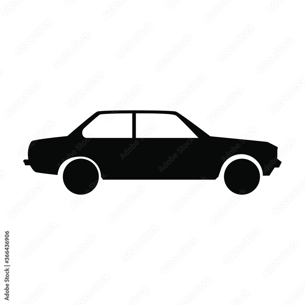 Car silhouette icon side view Car silhouette icon side view