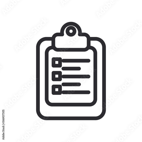 document board with options line style icon vector design