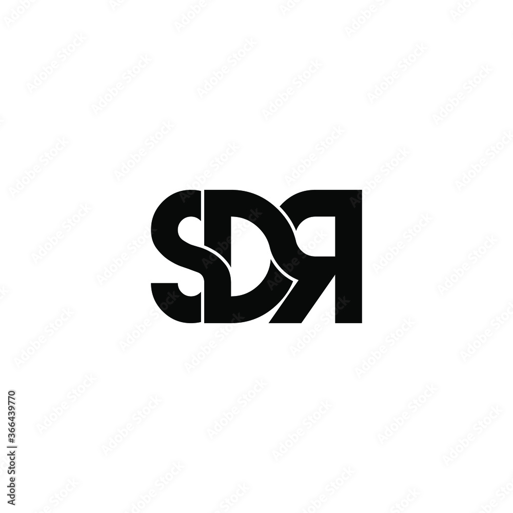 sdr letter original monogram logo design vector de Stock | Adobe Stock