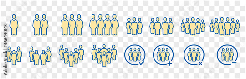 people and population icon set,vector and illustration