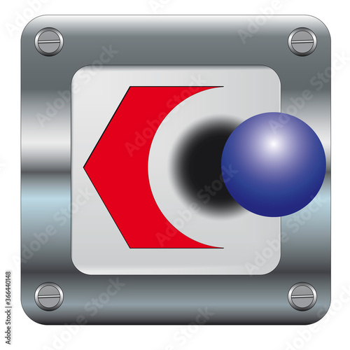 Symbol output blau 2