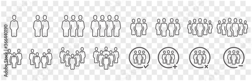 people and population icon set,vector and illustration