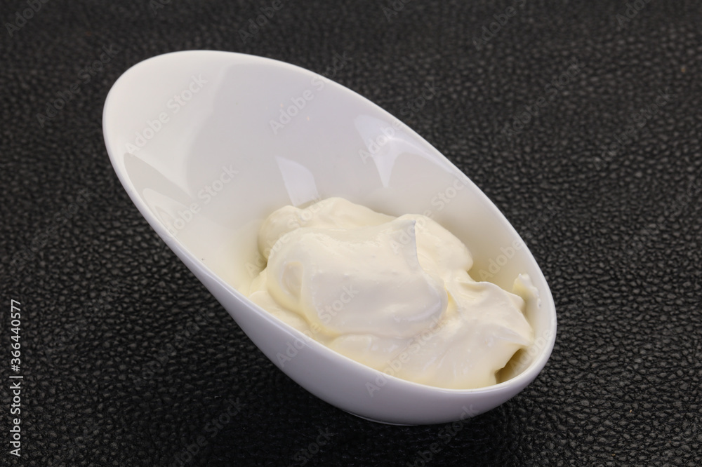 Sour cream in the bowl Sour cream in the bowl