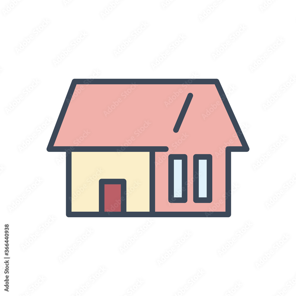 house with windows and door line and fill style icon vector design house with windows and door line and fill style icon vector design