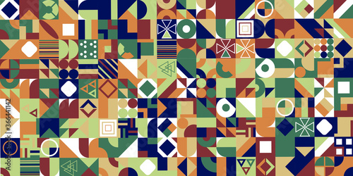 Abstract geometric pattern. Multicolor Figures. Texture for print and Banner. 