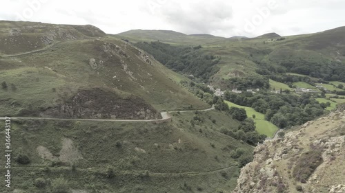 Capelulo Penmaenmawr Welsh mountain coastal valley aerial view north wales photo