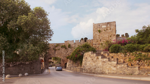 Freedom Gate also known as Eleftherias Gate, the Old Town of Rhodes, Rhodes, Greece