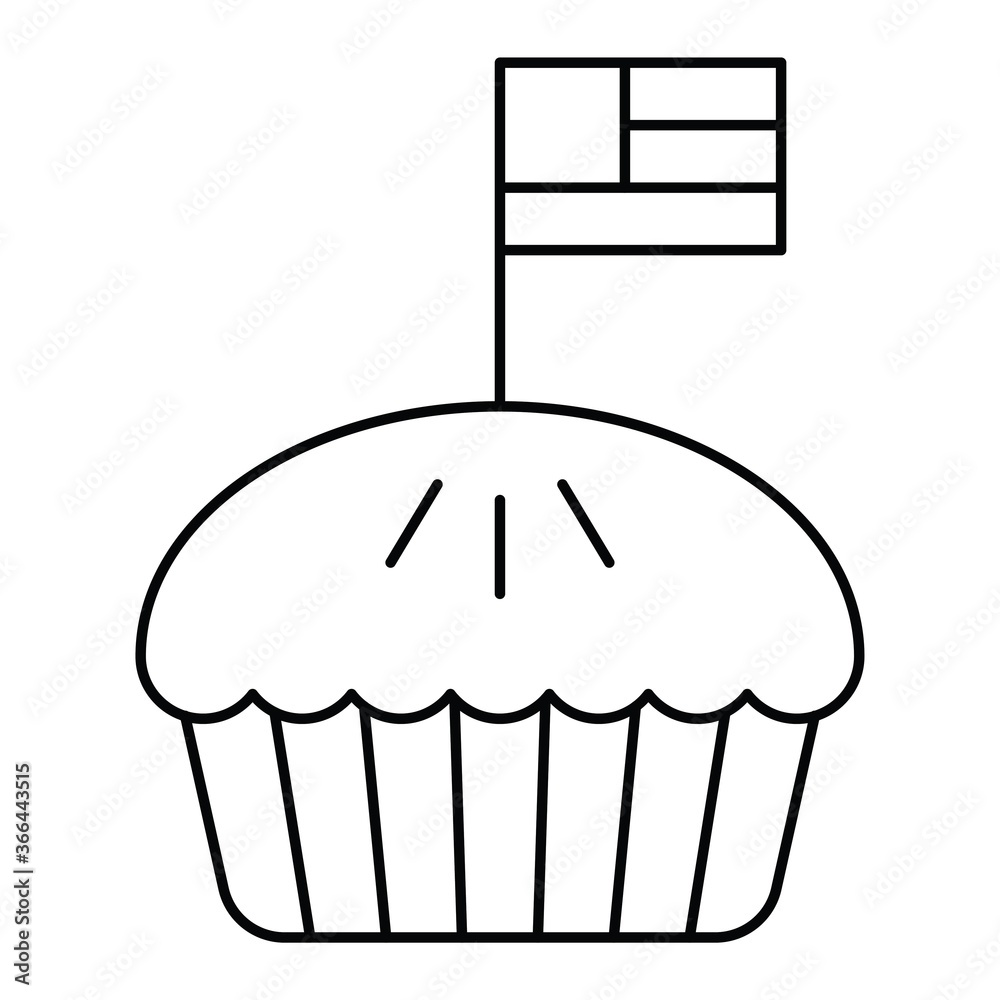 Pie, United state independence day related icon Pie, United state independence day related icon