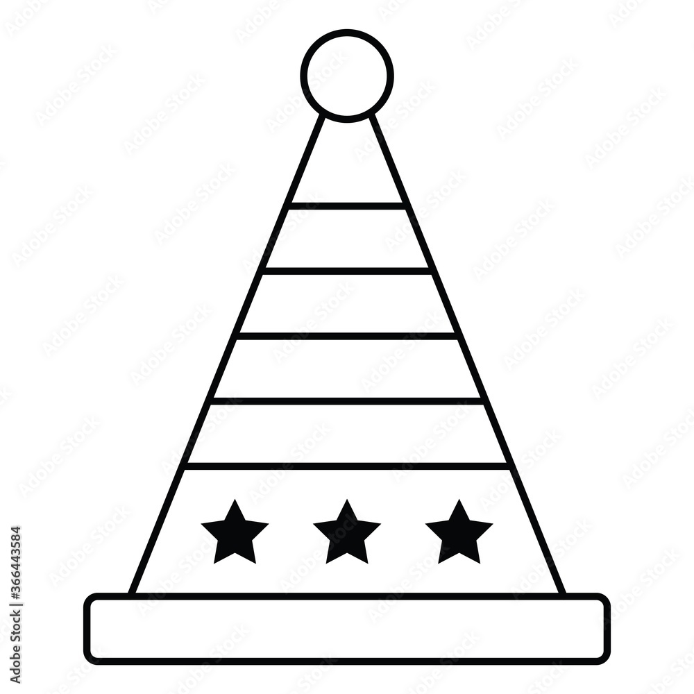 Party hat, United state independence day related icon Party hat, United state independence day related icon