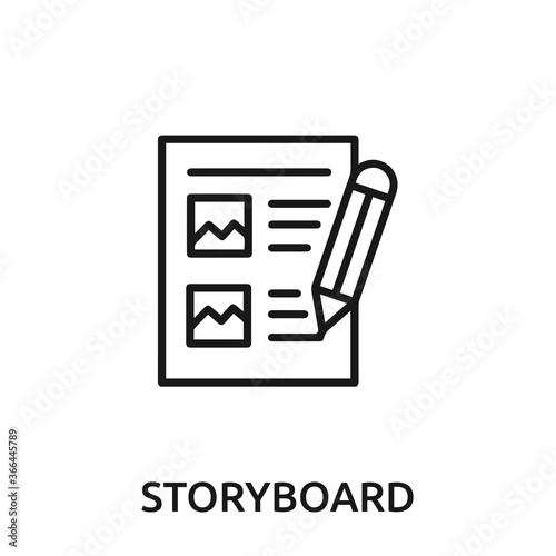 storyboard icon vector. storyboard icon vector symbol illustration. Modern simple vector icon for your design. storyboard icon vector	