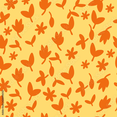 Vector seamless floral pattern. Stock illustration for fabric  textile  wallpaper  posters  paper. Fashion print.