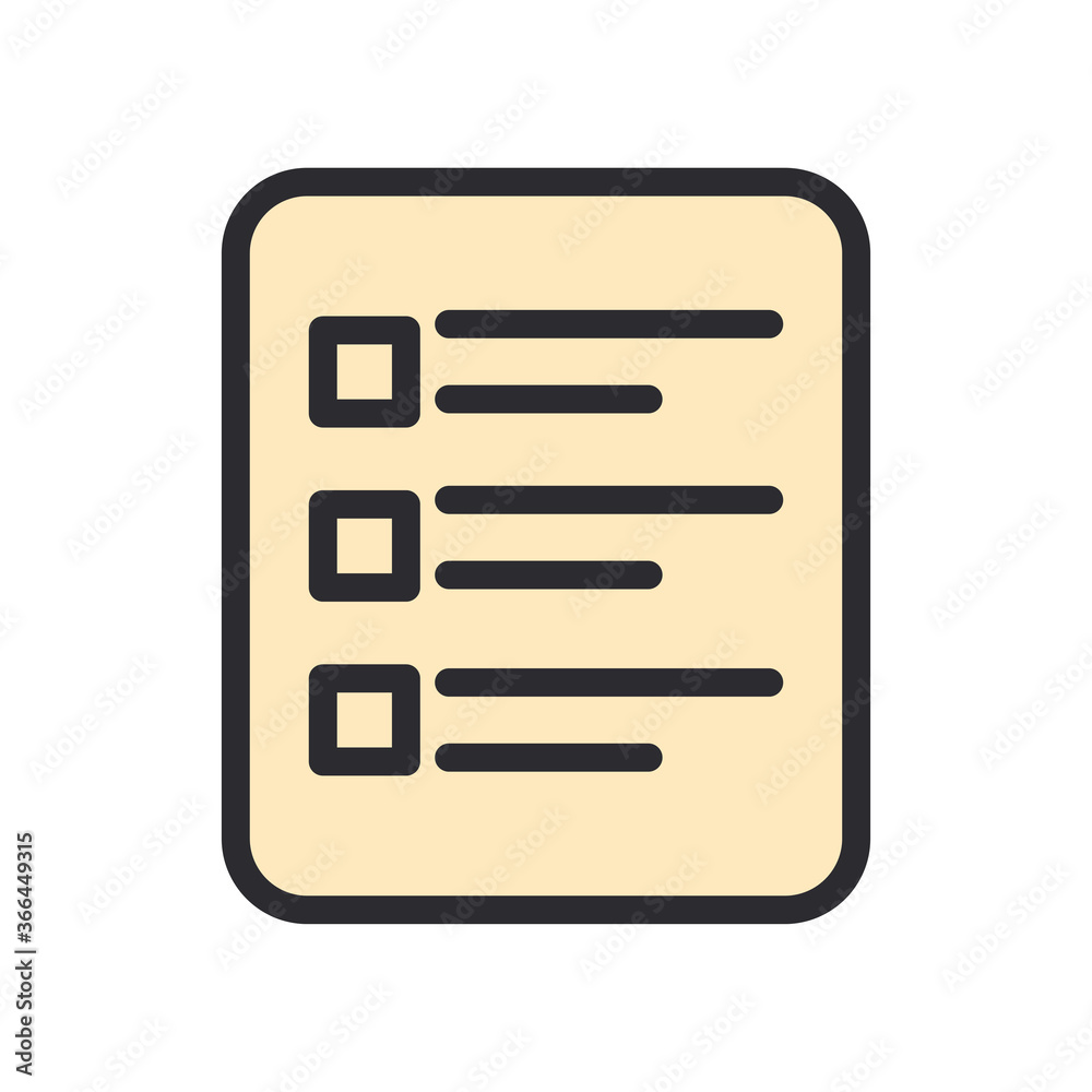 document with options line and fill style icon vector design document with options line and fill style icon vector design